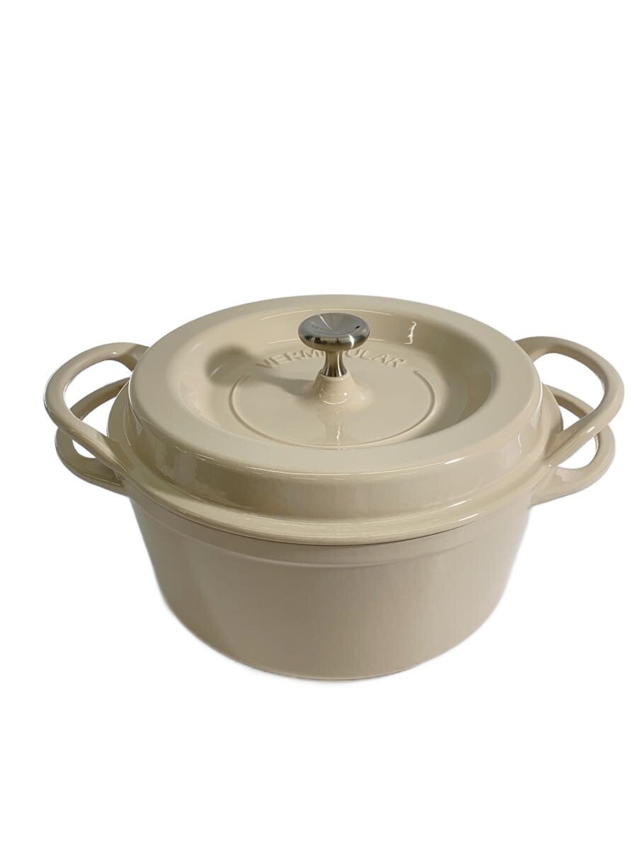【中古】Vermicular◆OVEN POT ROUND #22/鍋/容量:3.5L/サイズ:22cm/BEG【キッチン用品】