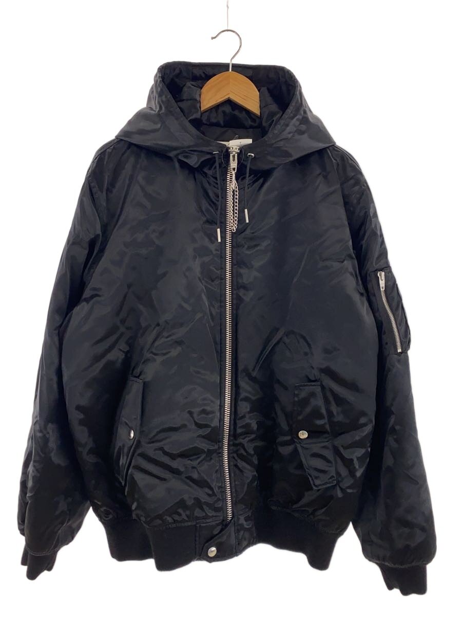 【中古】CELINE◆22AW/フーデッドボンバージャケット/50/ナイロン/BLK/2W749048S【メンズウェア】