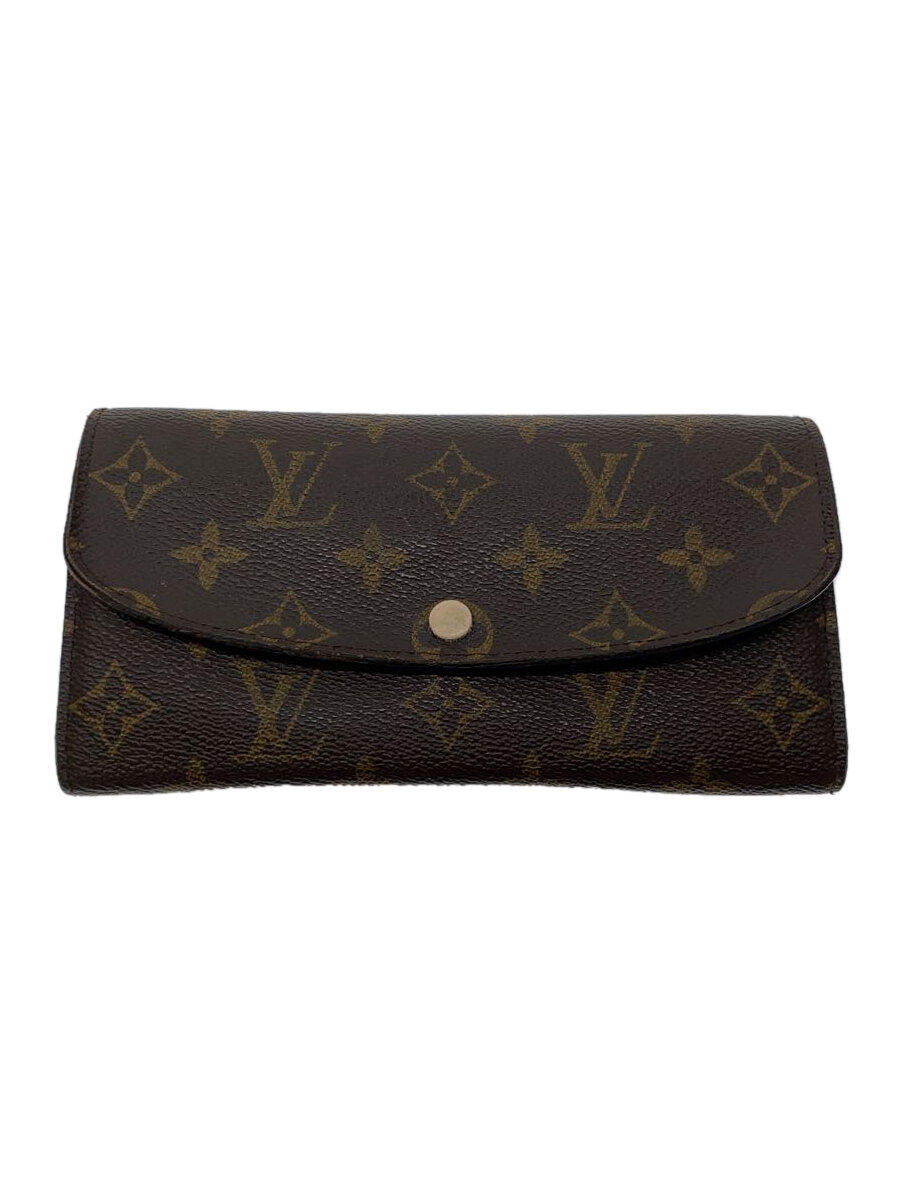【中古】LOUIS VUITTON◆ポルト・フォイユ・エミリー_モノグラム・帆布_BRW_ローズバレリーヌ/PVC/BRW/レディース//【服飾雑貨他】
