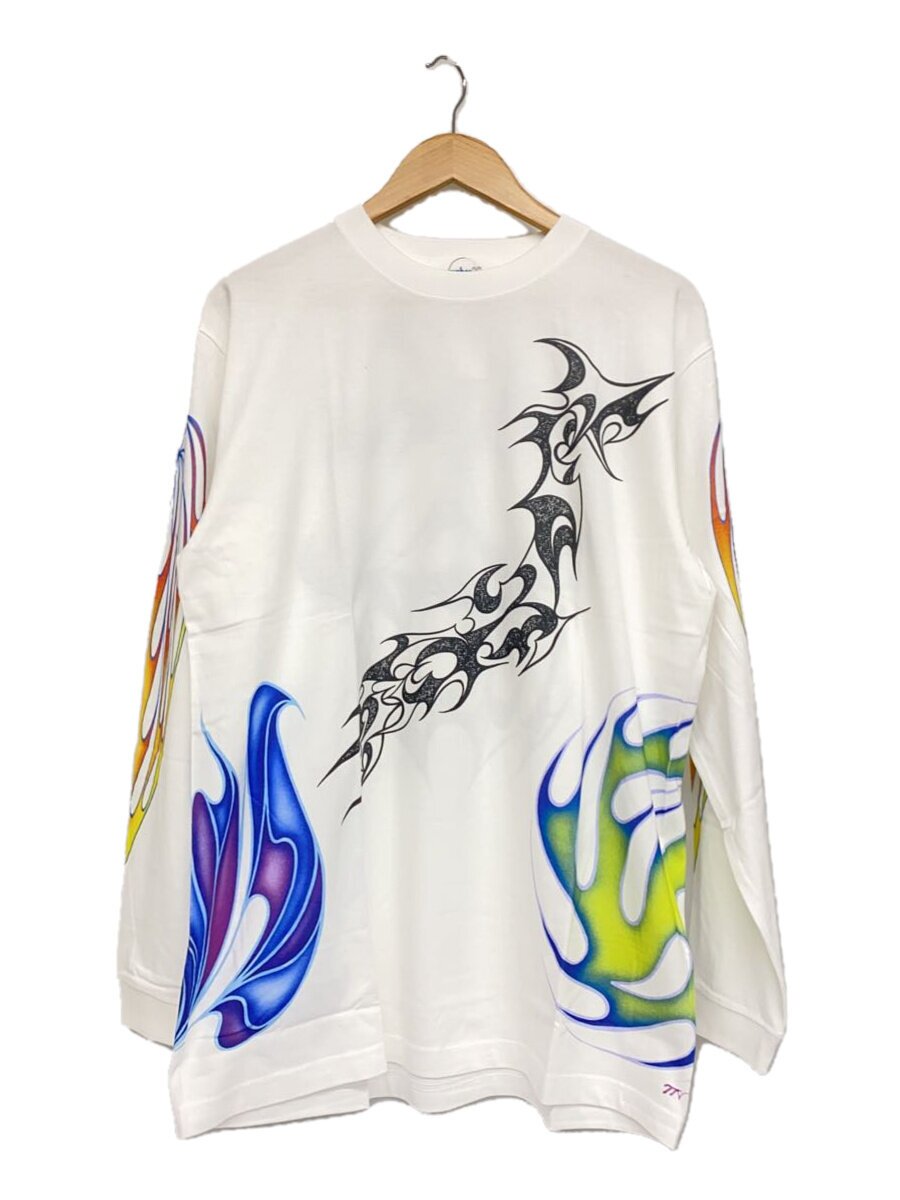 【中古】weber◆長袖プルオーバー/L/綿織物/WHT【メンズウェア】