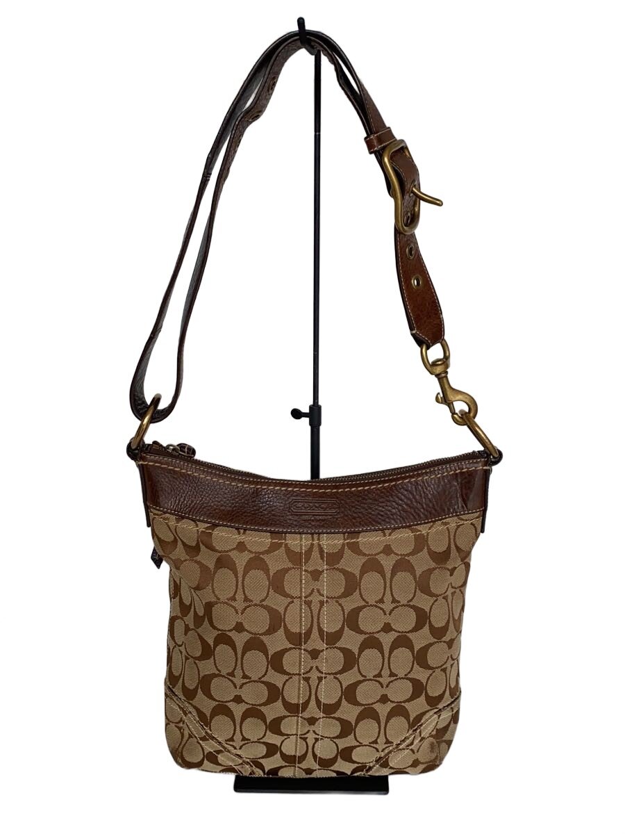【中古】COACH◆トートバッグ/帆布/BRW/10403【御徒面子】