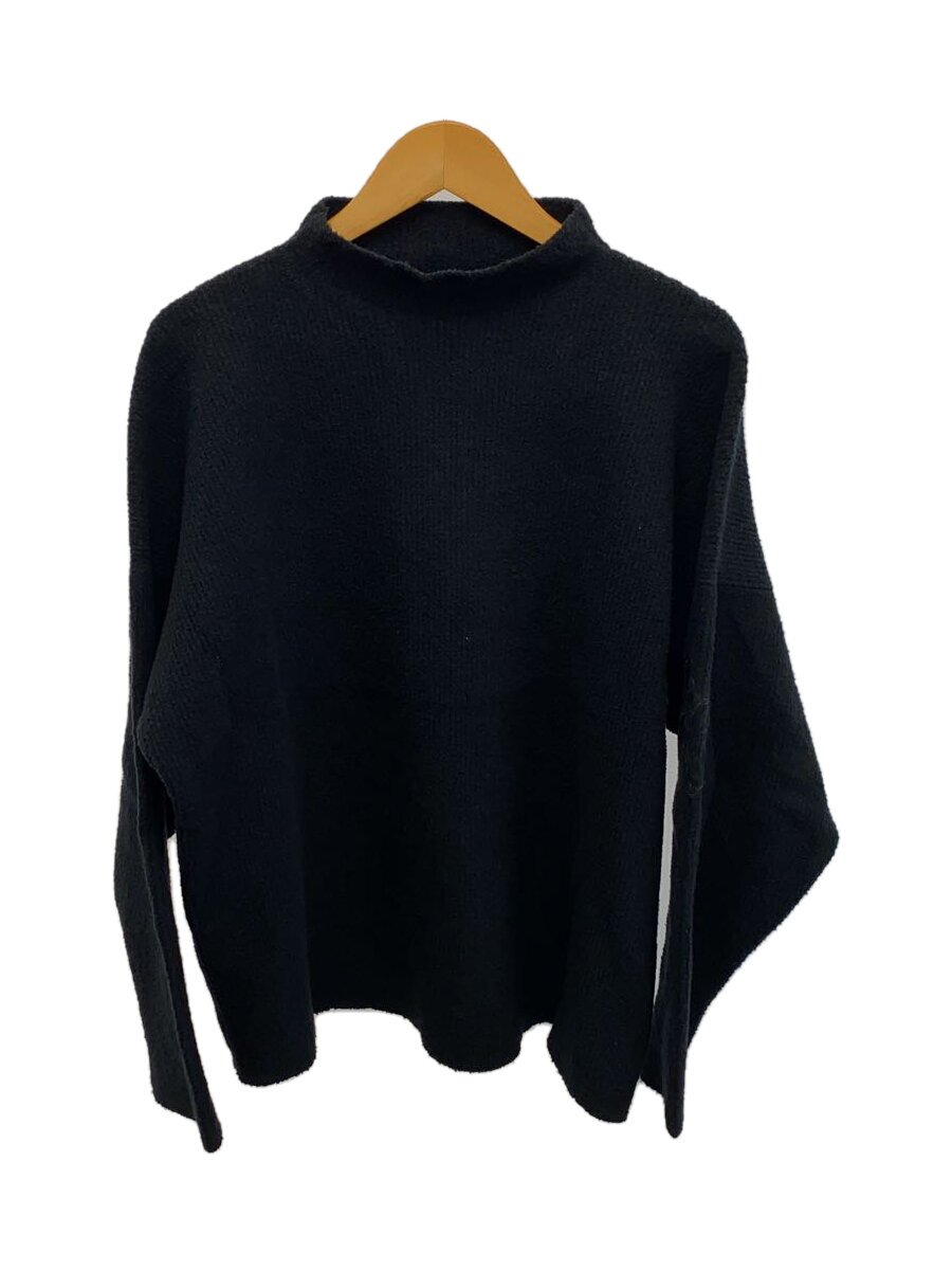 【中古】CHROME HEARTS◆ハラコクロスパッチハイネックセーター/編み物・プルオーバー/M/綿織物/BLK//【メンズウェア】