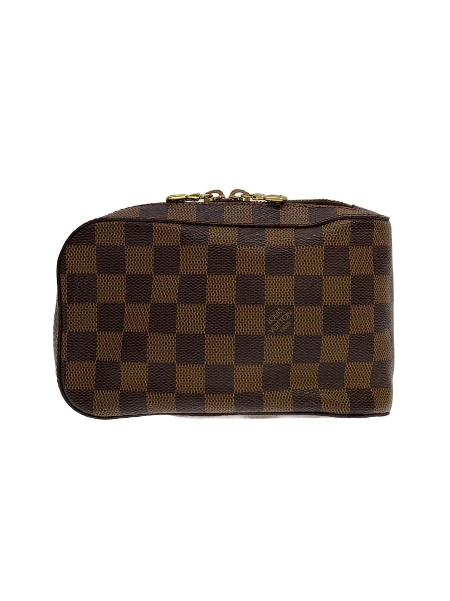 【中古】LOUIS VUITTON◆ジェロニモス_ダミエ・エベヌ/PVC/BRW【御徒面子】