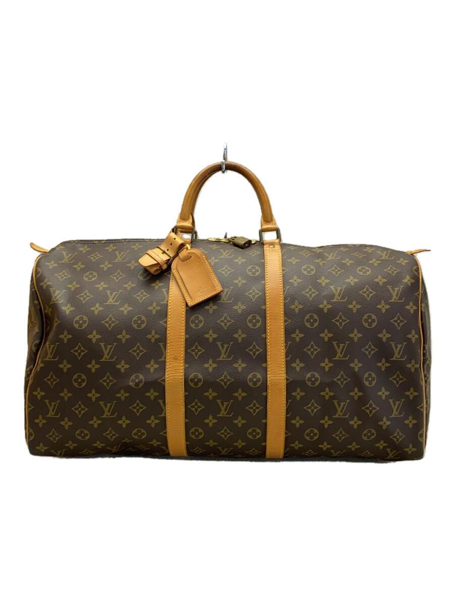 【中古】LOUIS VUITTON◆キーポル55_モノグラム・帆布_BRW/PVC/BRW【御徒面子】