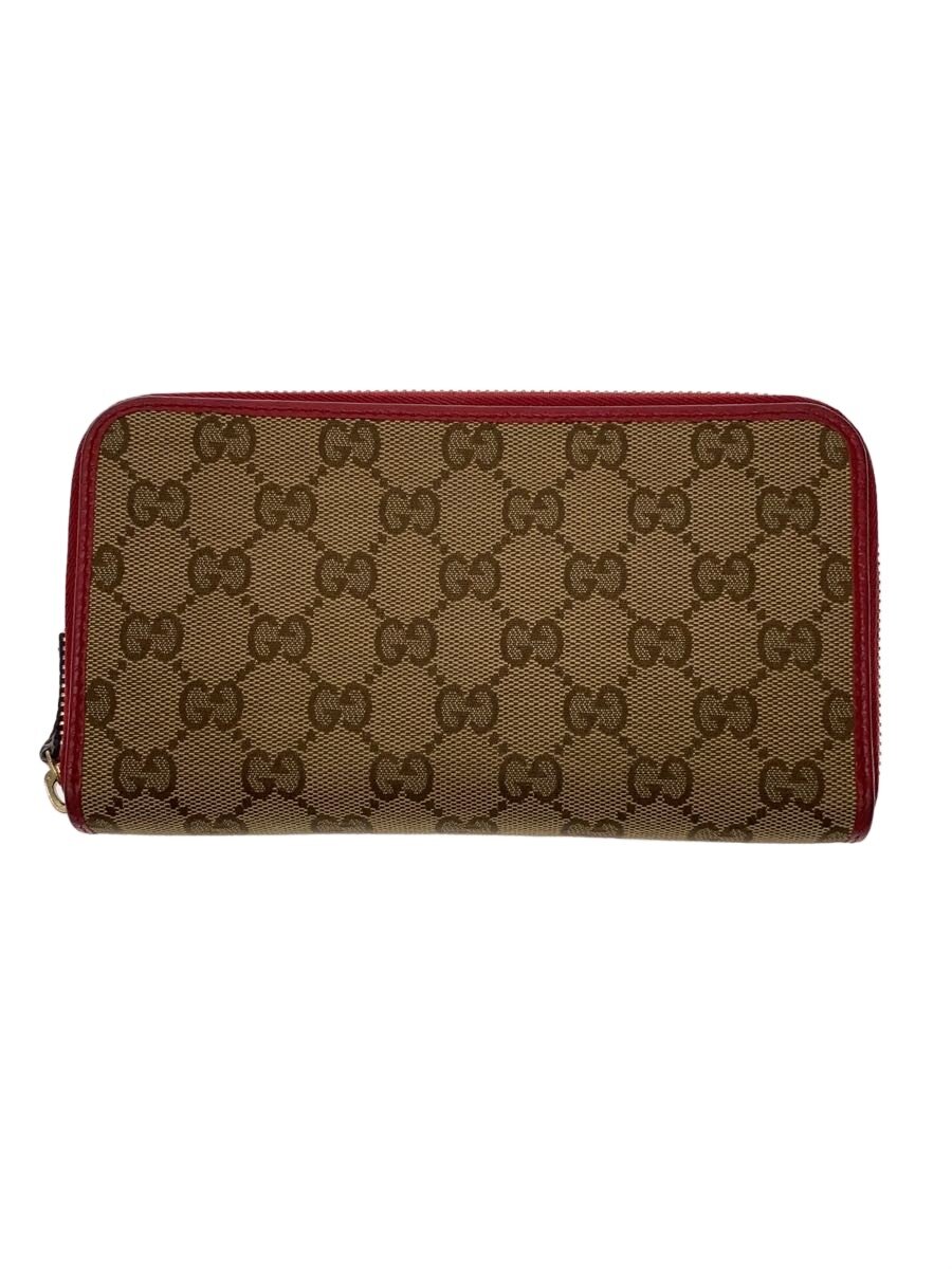 【中古】GUCCI◆長金入れ/帆布/BRW/RED/レディース/363423//【服飾雑貨他】