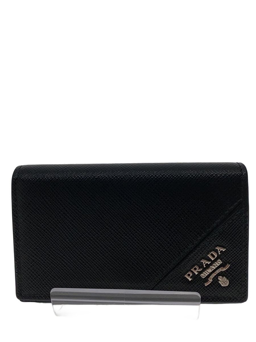 【中古】PRADA◆歌留多容れもの/なめし革/BLK/無地/メンズ/2mc122【服飾雑貨他】