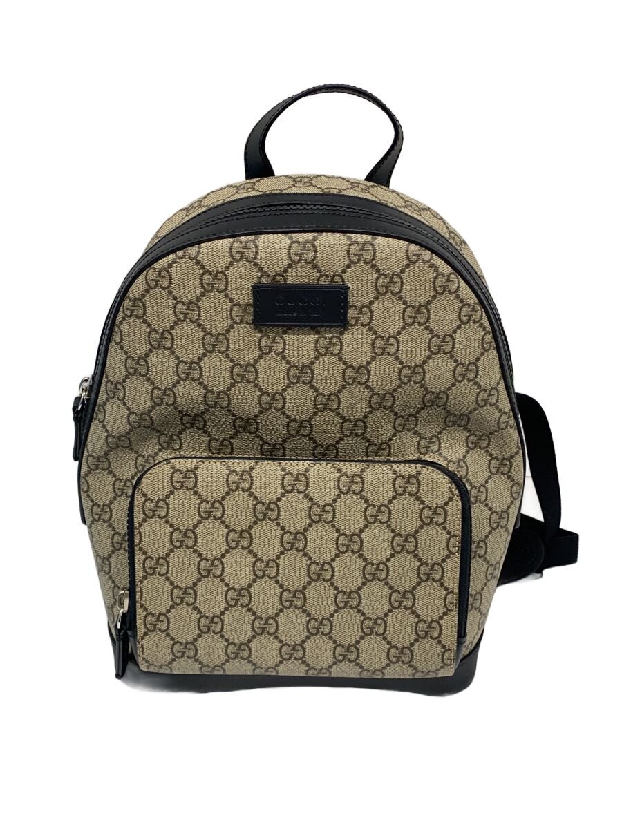 【中古】GUCCI◆背嚢_GGスプリーム/PVC/BEG【御徒面子】