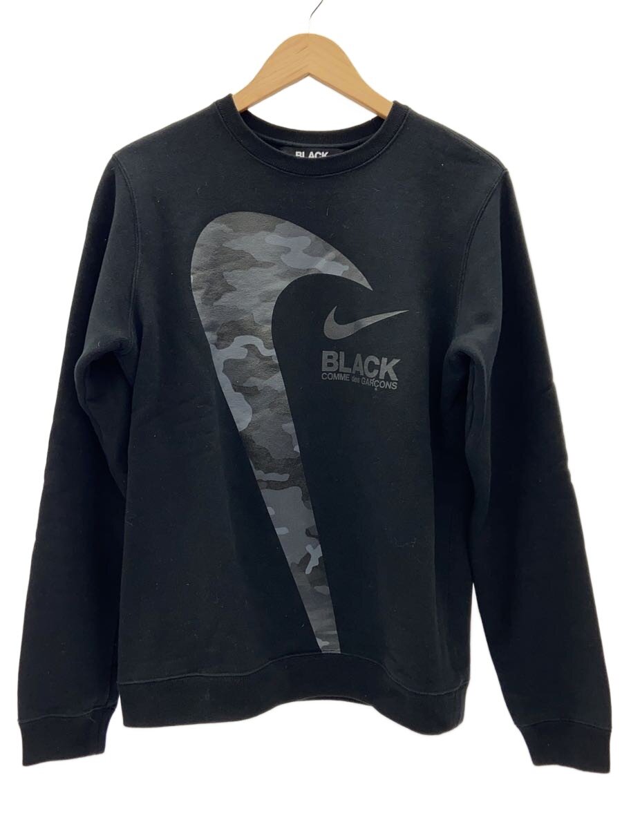 【中古】BLACK COMME des GARCONS◆×NIKE/18AW/ビッグスウォッシュ/流汗/M/綿織物/BLK/1b-t107【メンズウェア】
