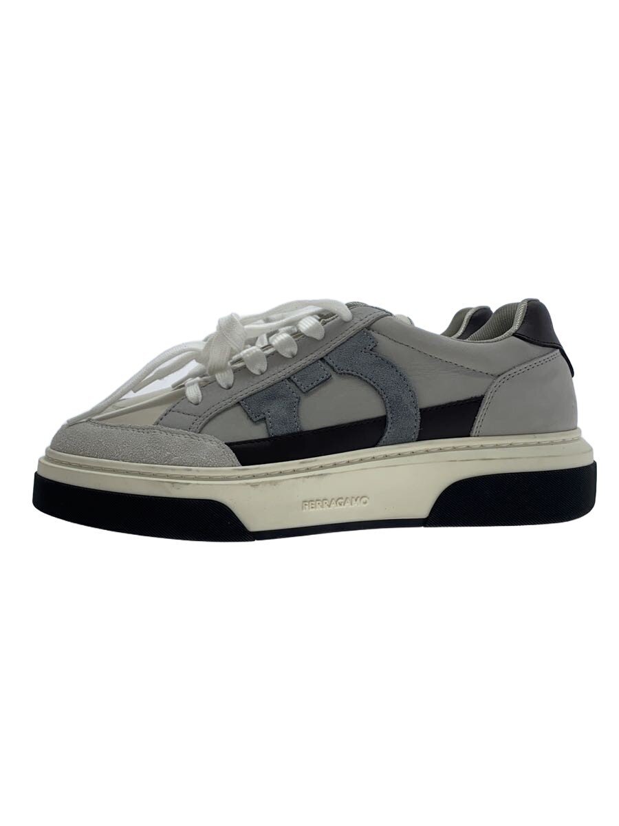 【中古】Salvatore Ferragamo◆ガンチーニ/ローカットスニーカー/8M/GRY/スウェード【シューズ】