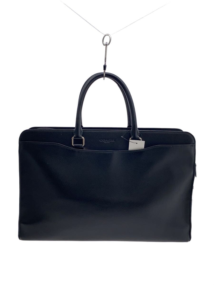 【中古】COACH◆角スレ有/ブリーフ入れもの/なめし革/BLK/無地/f73524【御徒面子】