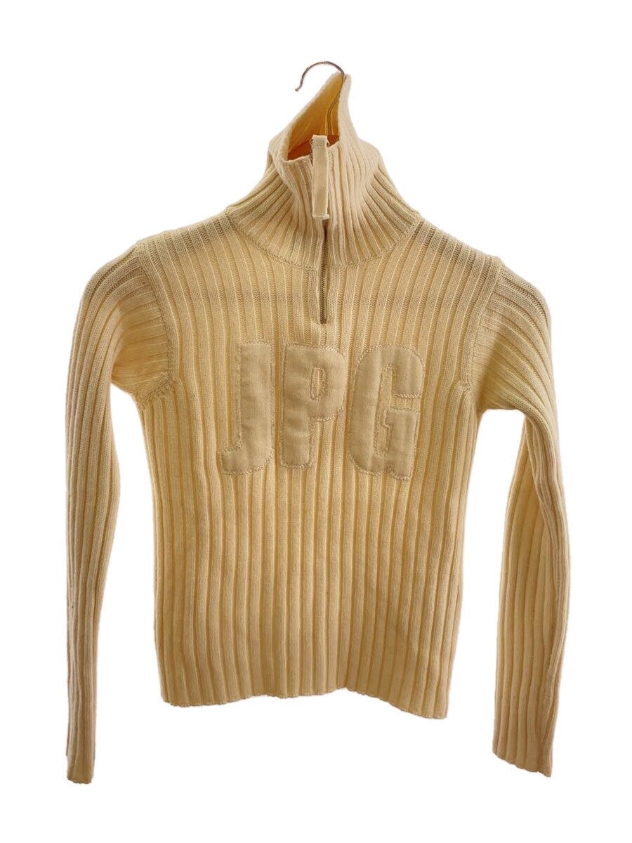 【中古】Jean Paul Gaultier◆ハーフジップニット・セーター(朦々たる)/42/羊毛/WHT【メンズウェア】