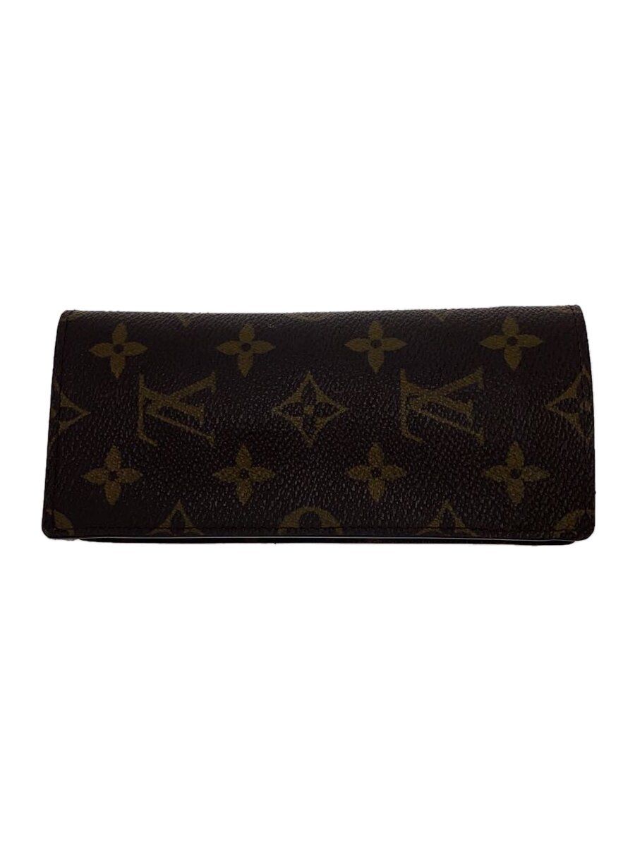 【中古】LOUIS VUITTON◆エテュイ・リュネット・サーンプル_モノグラム・帆布_BRW/なめし革/BRW/レディース/M62962【服飾雑貨他】