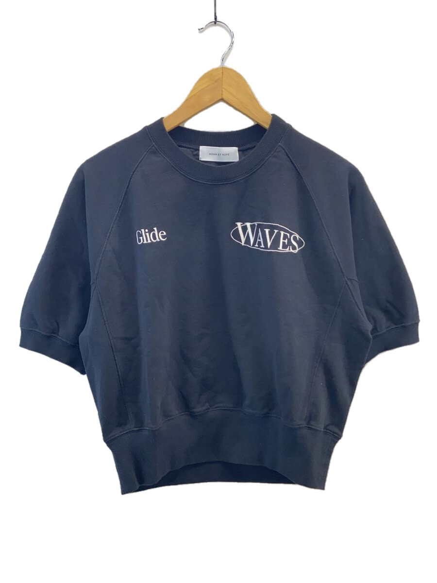 【中古】ADAM ET ROPE◆25ss/ハーフスリーブスウェット/FREE/綿織物/BLK/無地/GAM-05240-A/? NULL ?【レディース御召しもの】