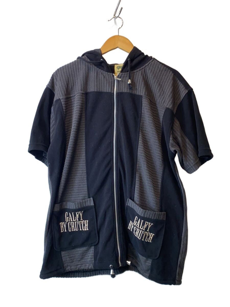 【中古】GALFY◆90s/ジップパーカー/FREE/綿織物/BLK【メンズウェア】