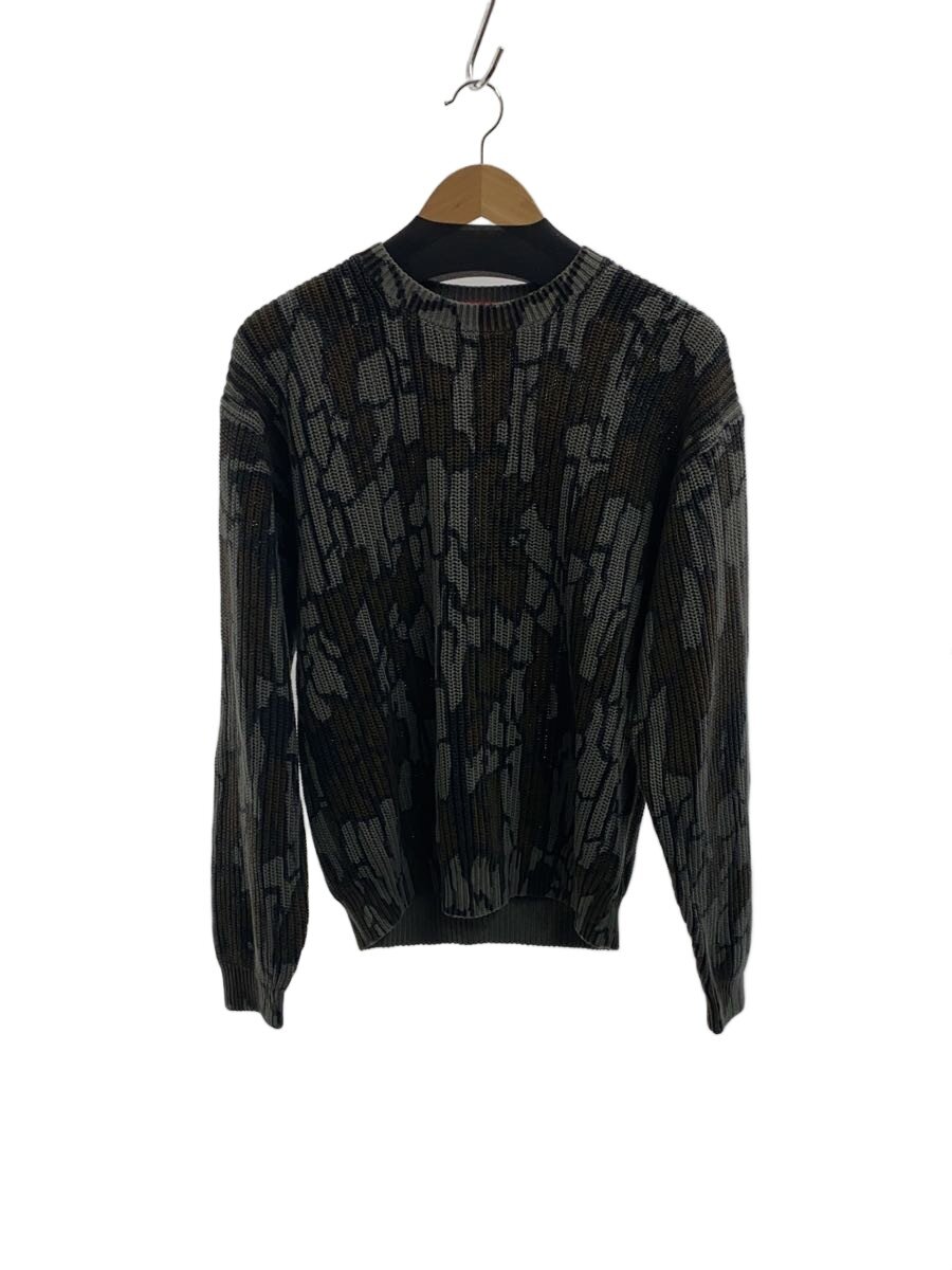 【中古】Supreme◆Old English Printed Sweater/編み物・プルオーバー(朦々たる)/M/綿織物/KHK/合鴨フラ【メンズウェア】