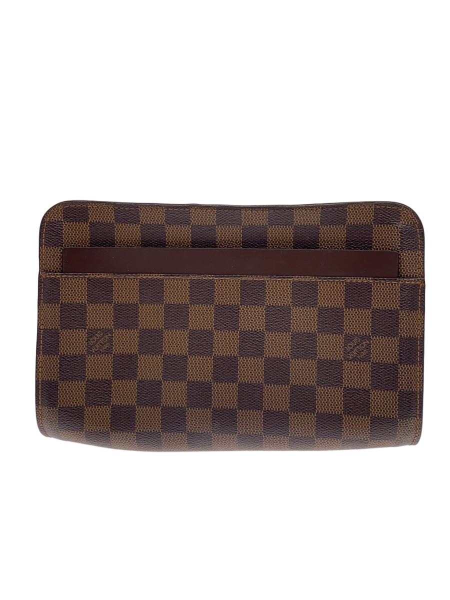 【中古】LOUIS VUITTON◆サンルイ_ダミエ・エベヌ/PVC/BRW【御徒面子】