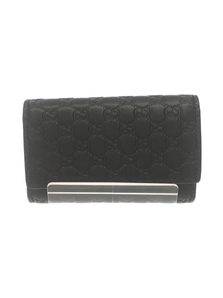 【中古】GUCCI◆キーケース/レザー/BLK/6連/マイクログッチシマ/150402-BMJ1N-1000【服飾雑貨他】｜2ｎｄ STREET 店 10,256円