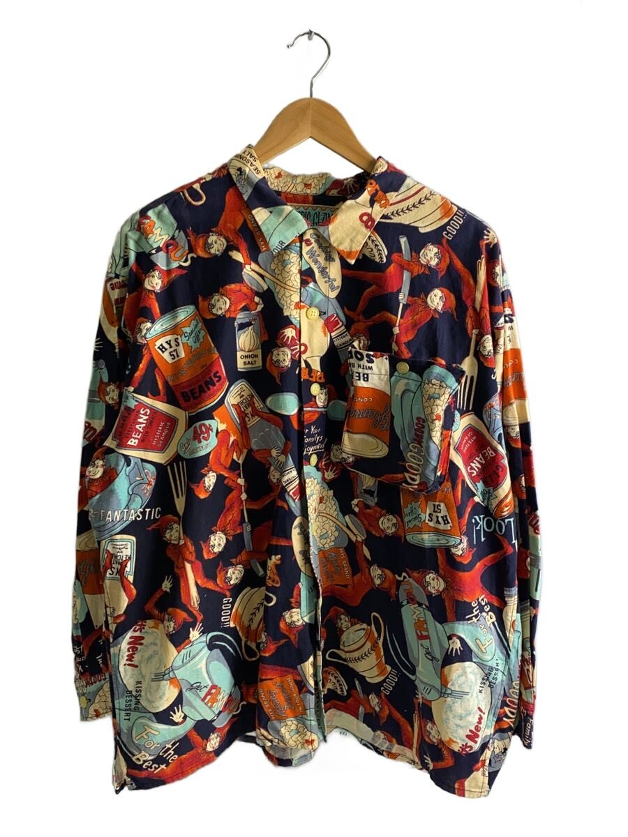 【中古】HYSTERIC GLAMOUR◆長袖ティーシャツ/--/綿織物/マルチ色合い/総柄【メンズウェア】