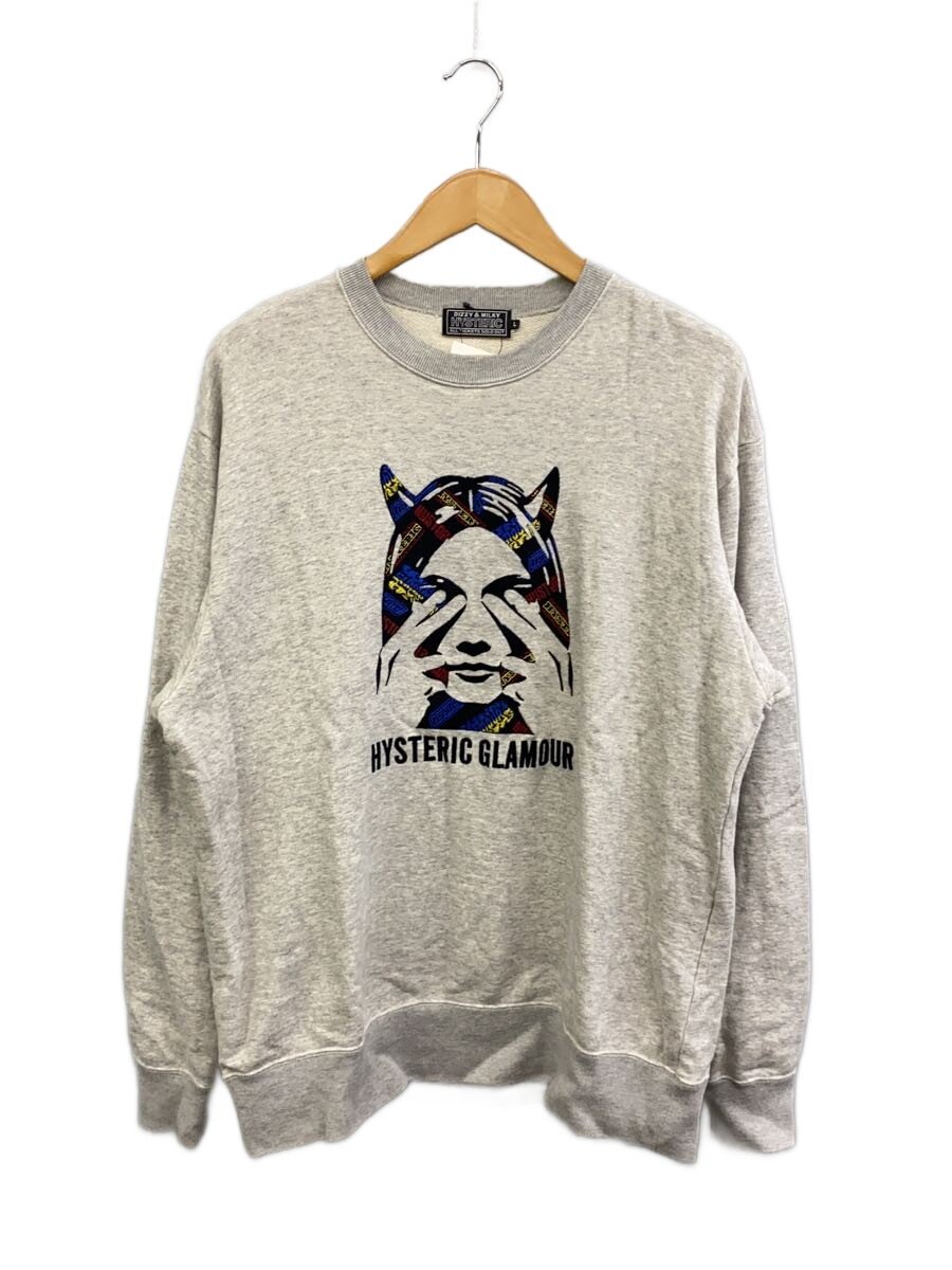 【中古】HYSTERIC GLAMOUR◆汗水/L/綿織物/GRY/02243CS11//【メンズウェア】