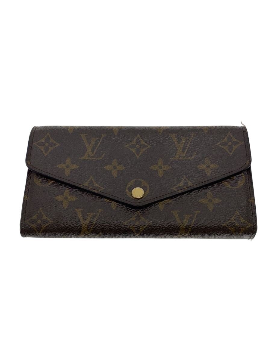 【中古】LOUIS VUITTON◆2)ポルト・フォイユ・サラ_モノグラム・帆布_コクリコ/PVC/BRW/レディース【服飾雑貨他】