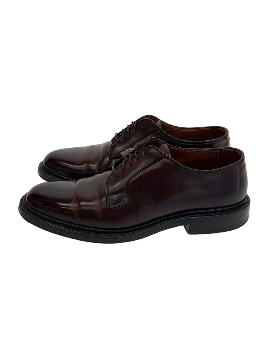 【中古】Alden◆コードバン プレーントゥ/お召しものシューズ/7D/赤銅色/茶/まっ黒い汚れた状態有/キズ有/? NULL ?【シューズ】