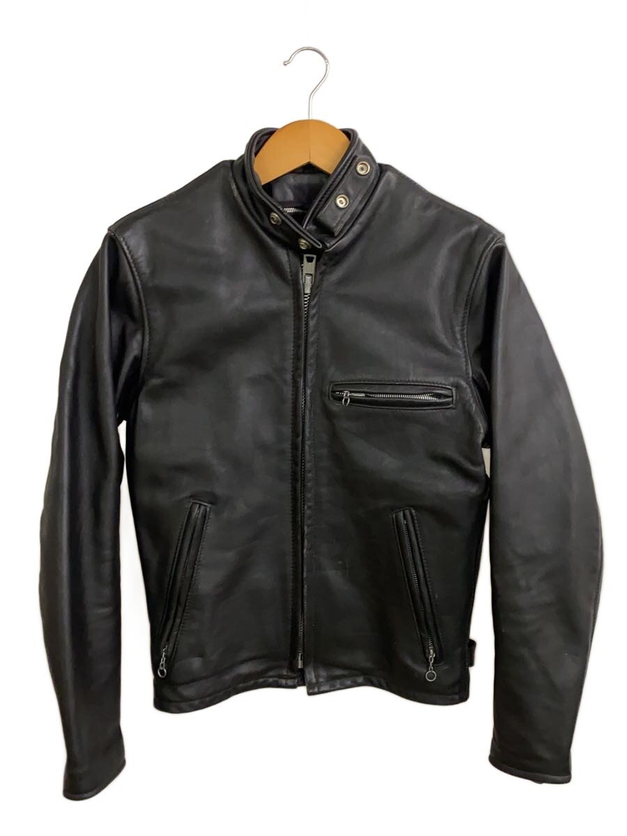 【中古】Schott◆レザージャケット・ブルゾン/--/レザー/BLK/無地【メンズウェア】|2nd STREET 店