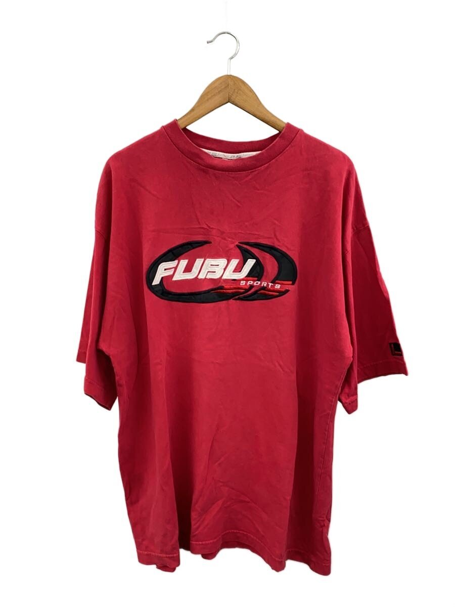 【中古】FUBU◆90sTプルオーバー/XL/綿織物/RED/刷り上げる【メンズウェア】
