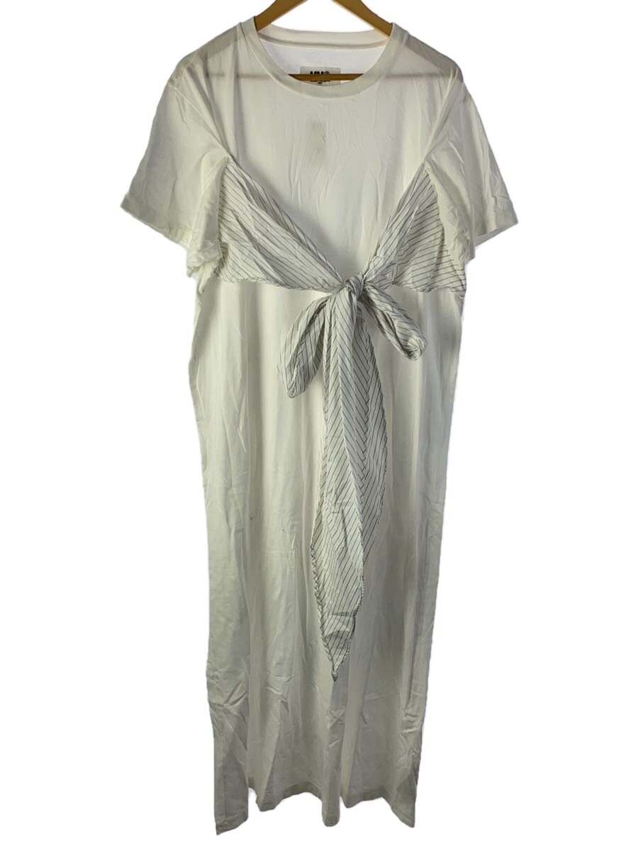 【中古】MM6◆18SS/半袖シュロの葉衣装/M/綿織物/白いこと/S32CT0975【レディース御召しもの】