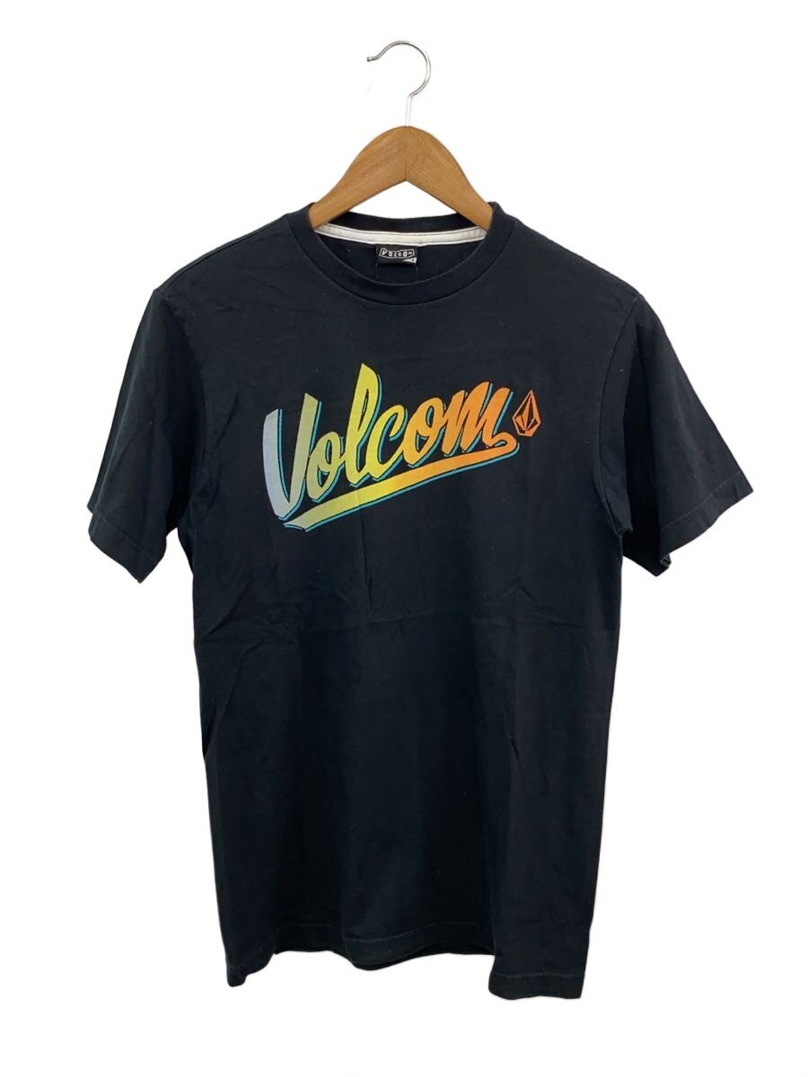【中古】VOLCOM◆プルオーバー/S/綿織物/BLK/刷り上げる【メンズウェア】