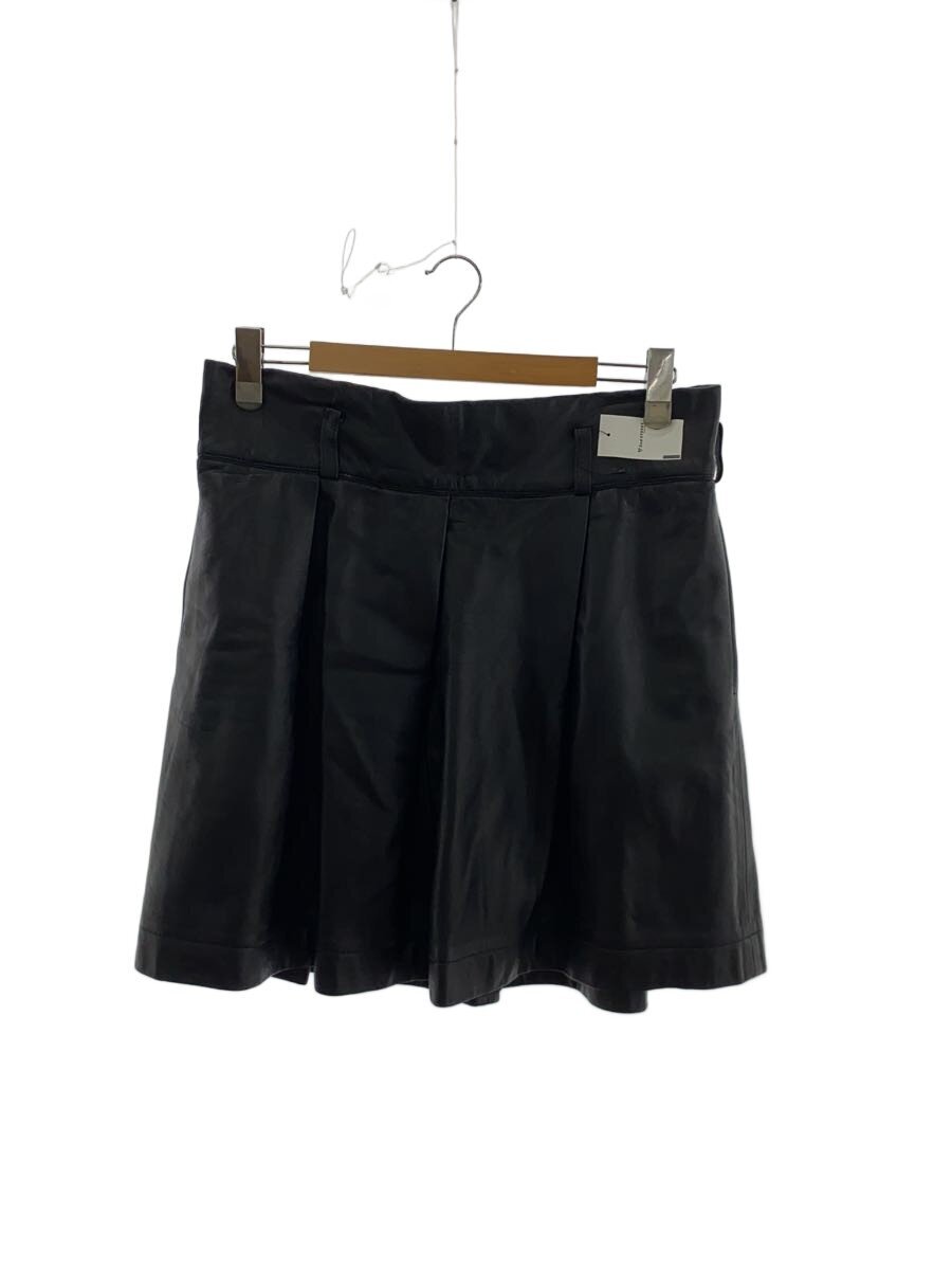 【中古】ISSEY MIYAKE◆スコート/M/羊革/BLK/80s/筆曳き船/オールなめし革【レディース御召しもの】