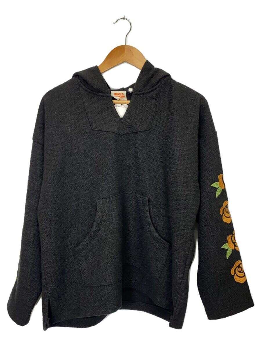 【中古】ROSE BUD◆パーカー/S/ヘンプ/BLK/6014213155//【メンズウェア】