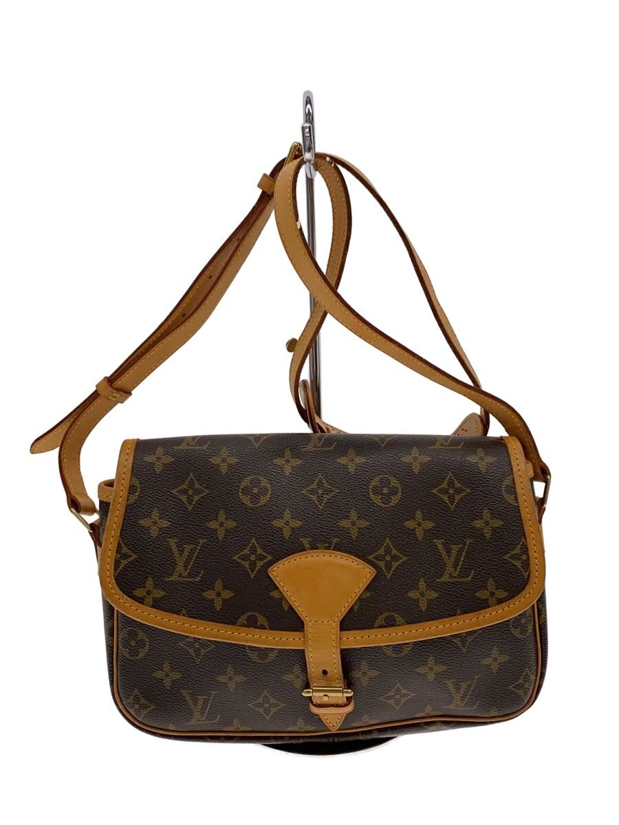 【中古】LOUIS VUITTON◆ソローニュ_モノグラム・帆布/PVC/BRW/総柄【御徒面子】