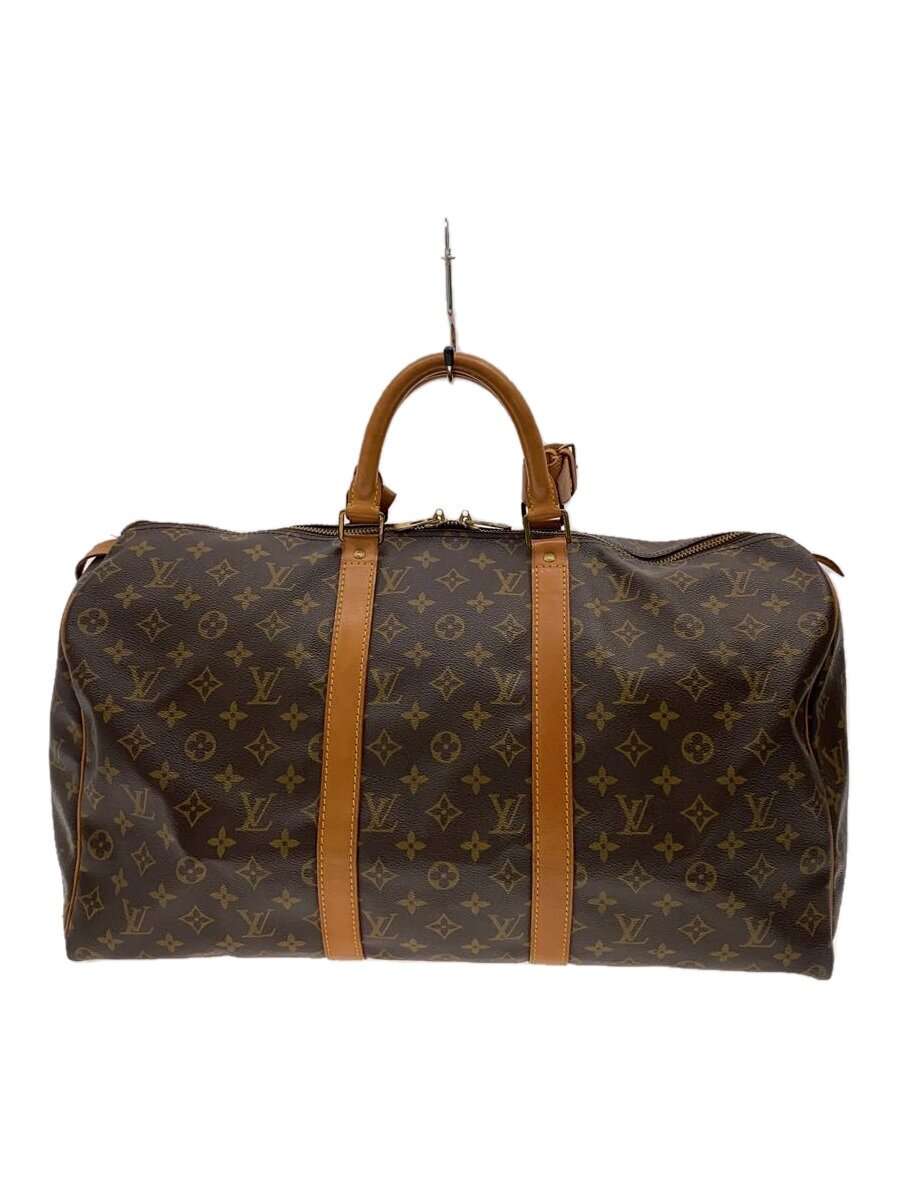 【中古】LOUIS VUITTON◆キーポル50_モノグラム・帆布_BRW/PVC/BRW【御徒面子】