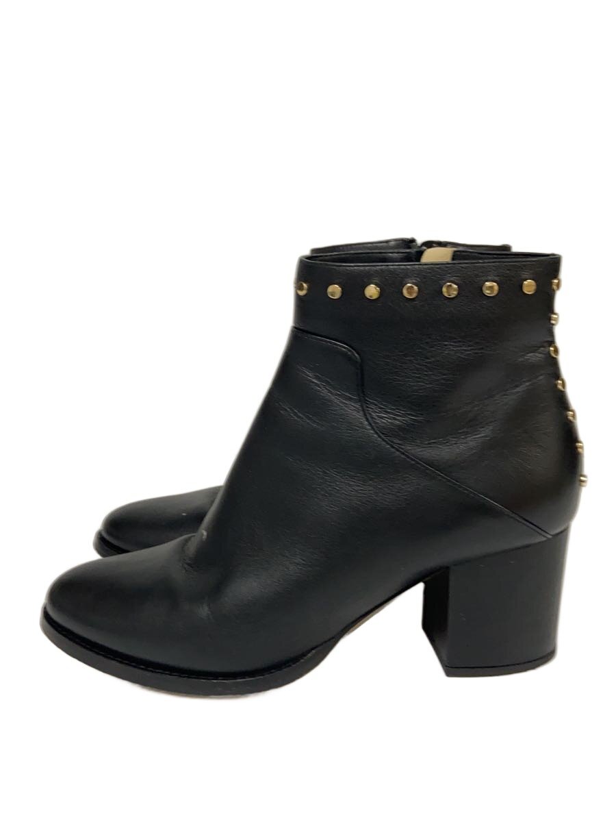 【中古】JIMMY CHOO◆JIMMY CHOO ジミーチュウ スタッズ/ショートヒールブーツ/37/BLK/レザー【シューズ】|2nd STREET 店