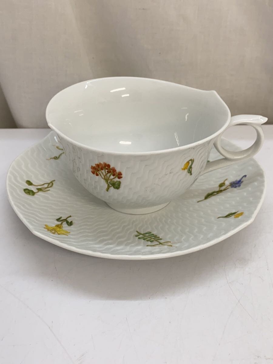 【中古】Meissen◆優勝杯\u0026平円盤/WHT/微風つづき物【勝手もと属具】 マグカップ・ティーカップ-カップ＆ソーサー