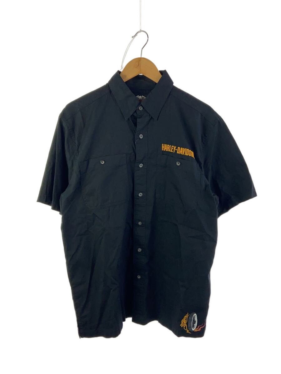 【中古】HARLEY DAVIDSON◆半袖プルオーバー/M/綿織物/BLK【メンズウェア】
