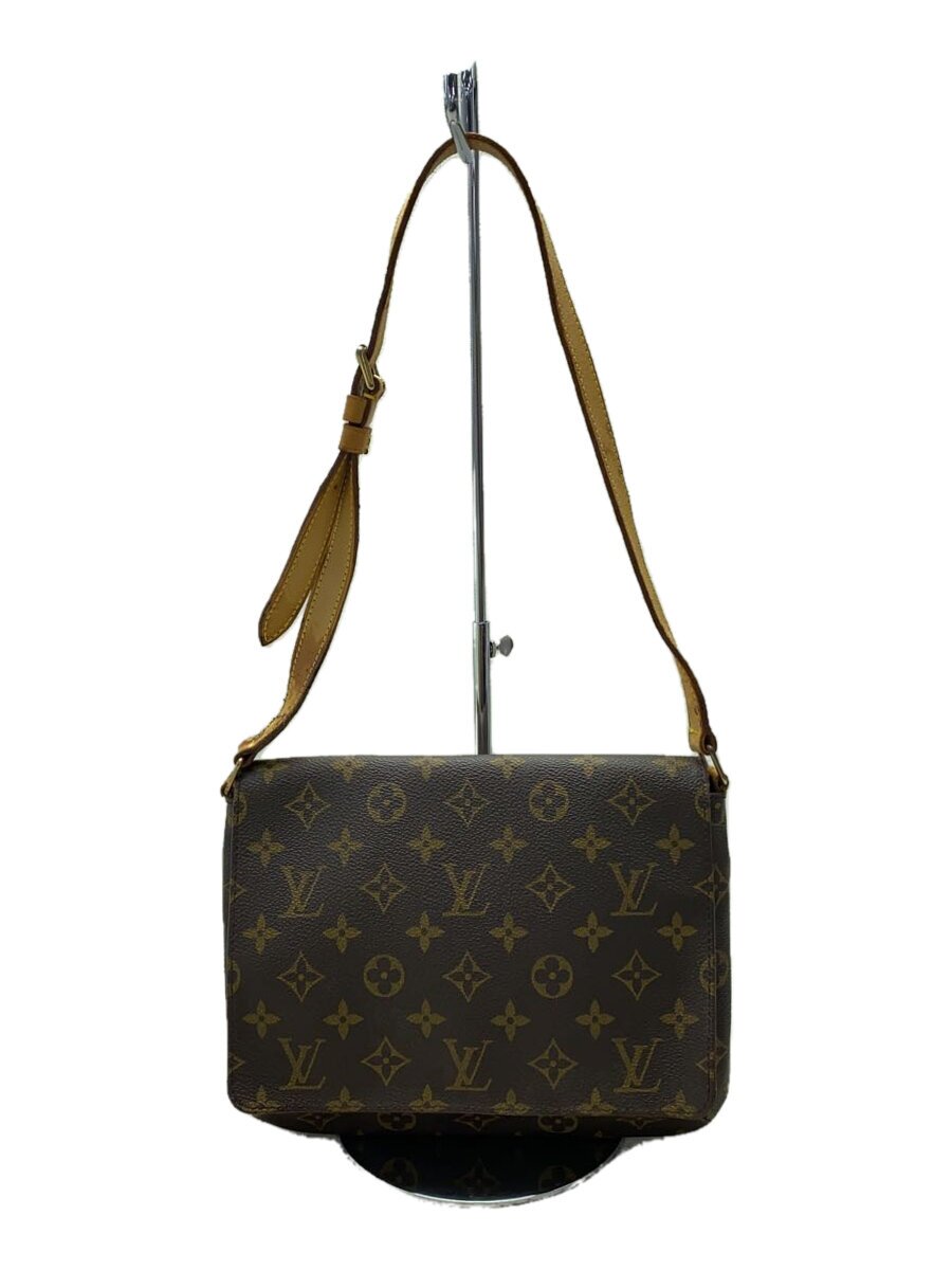 【中古】LOUIS VUITTON◆ミュゼット・タンゴ_モノグラム・帆布_遊撃手肩先_BRW/PVC/BRW【御徒面子】