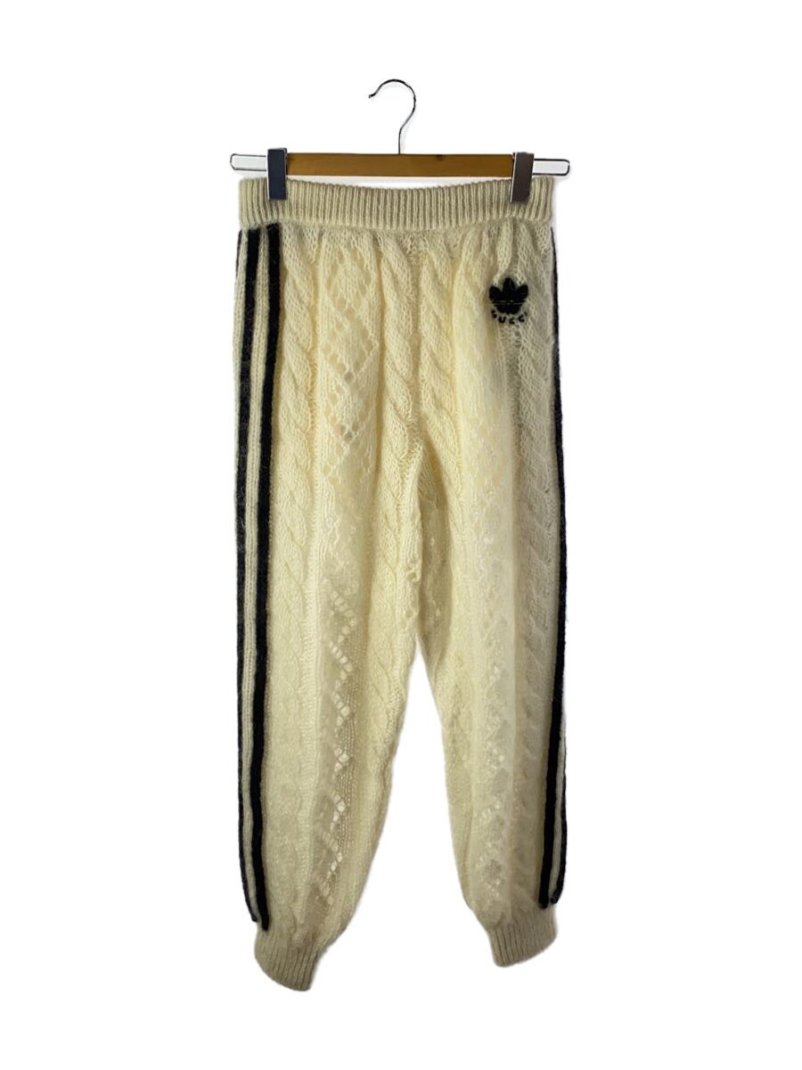 【中古】GUCCI◆GUCCI/adidas/モヘヤ/小股走りズボン下/側面伝達ルート/貨物自動車ズボン下/S/CRM/721504【レディース御召しもの】