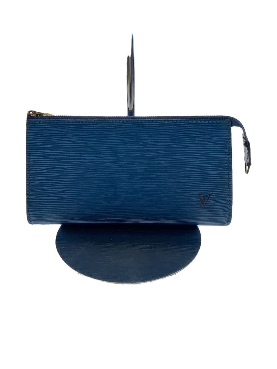 【中古】LOUIS VUITTON◆ポシェット・アクセソワール_エピ_BLU/なめし革/BLU【御徒面子】