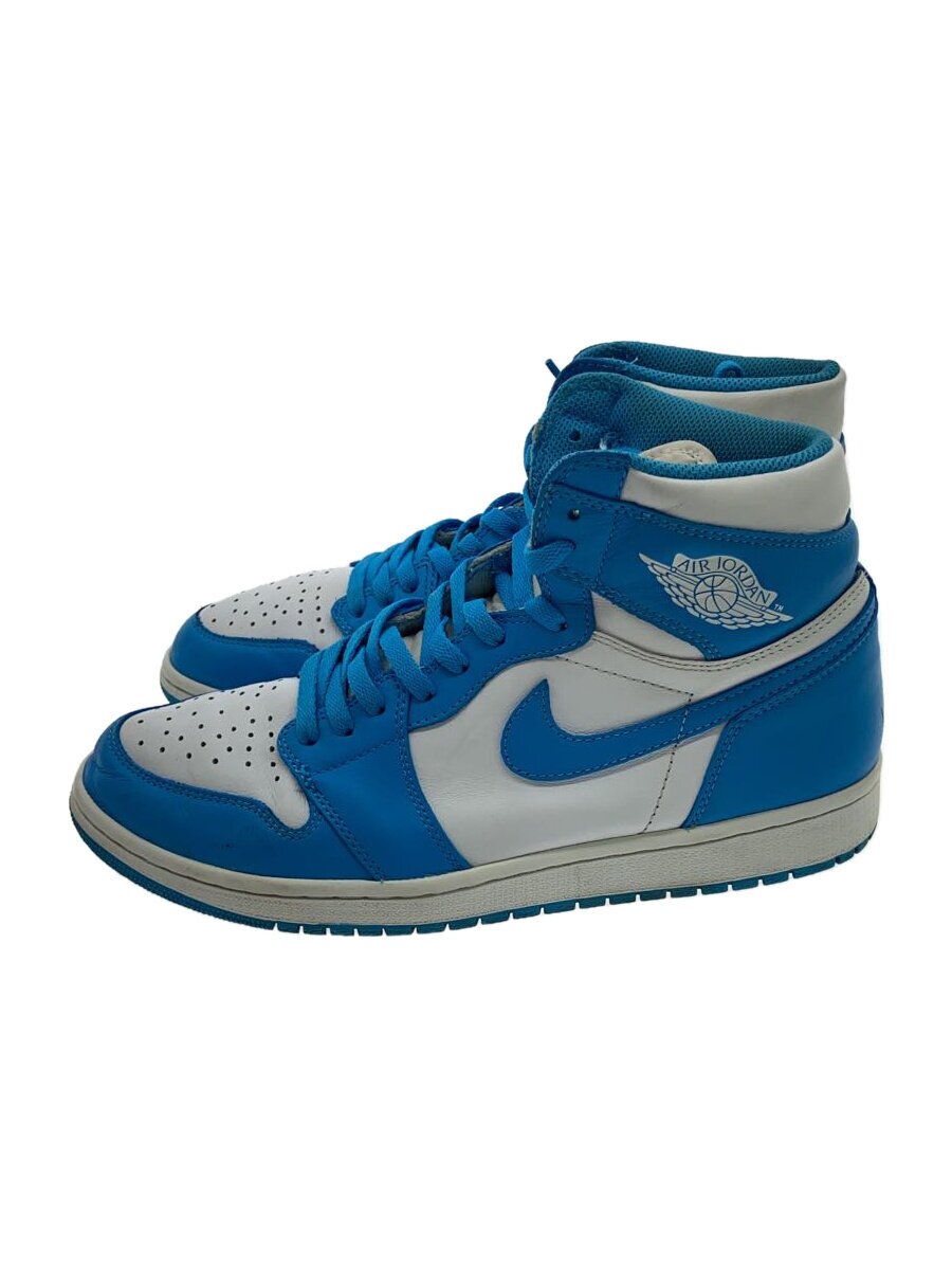 【中古】NIKE◆Air Jordan 1 Retro High UNC/29糎/青色/555088-117【シューズ】