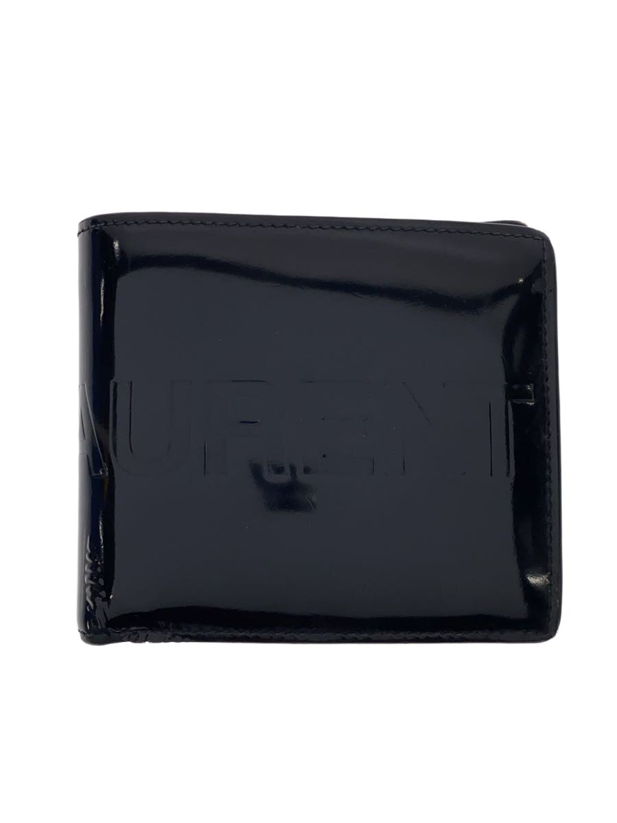 【中古】SAINT LAURENT◆2つ折り金入れ/PVC/BLK/メンズ/GBL760923//【服飾雑貨他】
