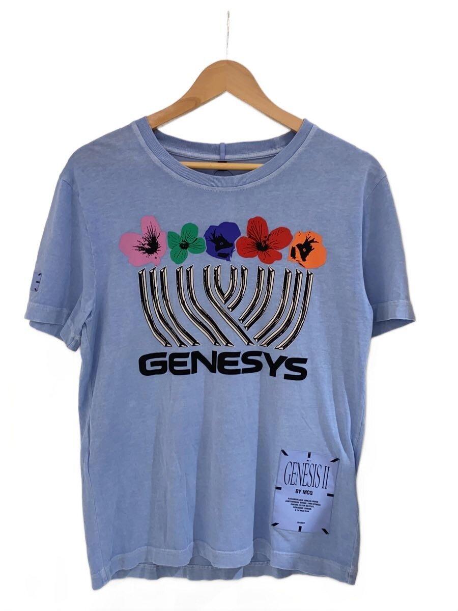 【中古】McQ Alexander McQueen◆MCQ 17 GENESYS TEE/プルオーバー/S/綿織物/BLU/刷り上げる/5568-343-0380【メンズウェア】