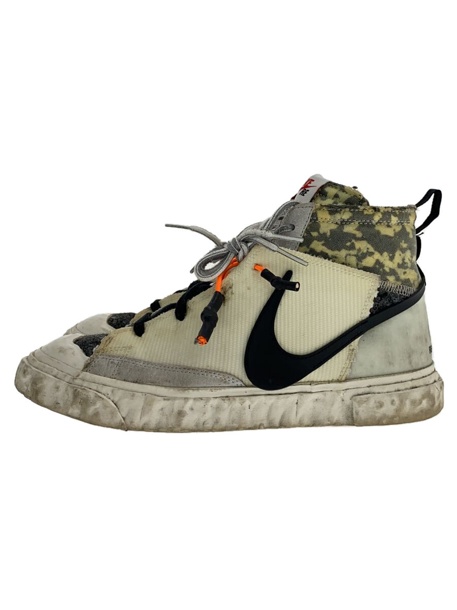 【中古】NIKE◆BLAZER MID/READYMADE_ブレイザー ミッド/小母さんお手伝いさん/26糎/WHT//【シューズ】