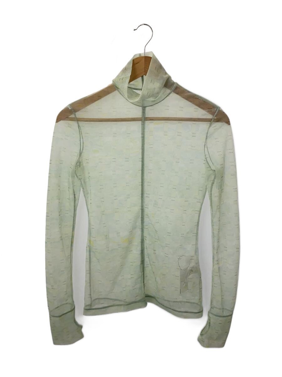 【中古】mame kurogouchi◆Marble Printed Plaid Sheer High N/1/ポリエステル/GRN/MM23SS-JS020【レディース御召しもの】