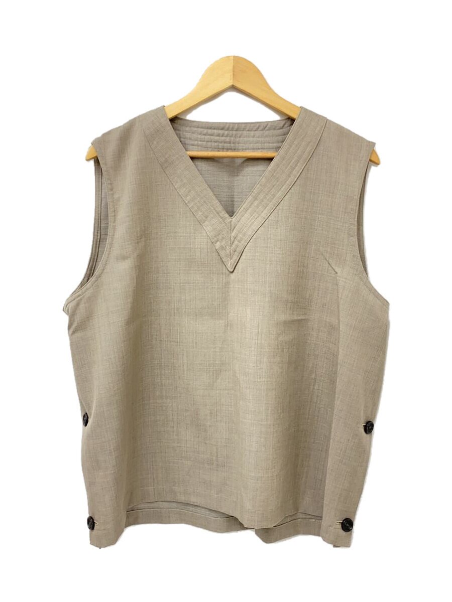 【中古】RAINMAKER KYOTO◆23AW/PULL OVER KARATE VEST/4/羊毛/GRY/無地/RM232-004【メンズウェア】