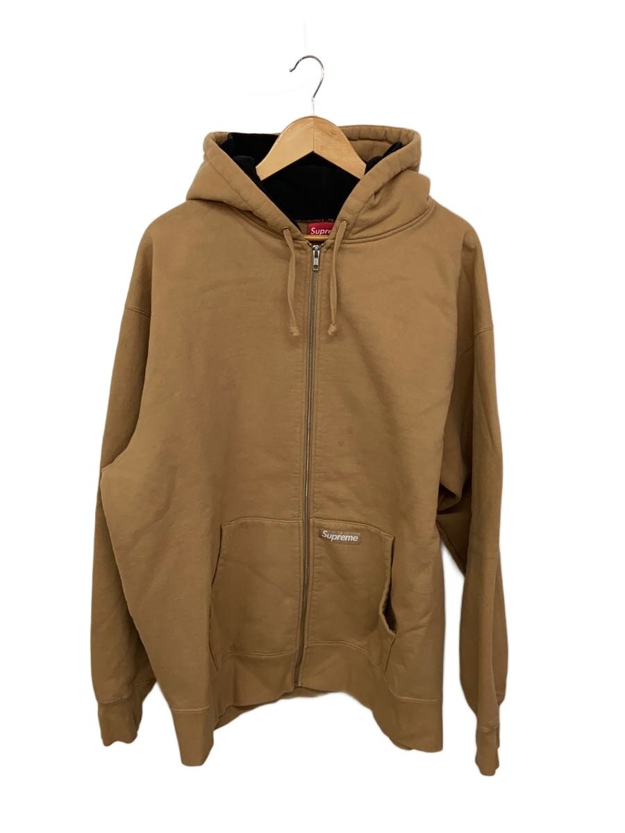 【中古】Supreme◆Double Hooded Facemask Zip Up/シミ有/ジップパーカー/XXL/綿織物/BEG【メンズウェア】