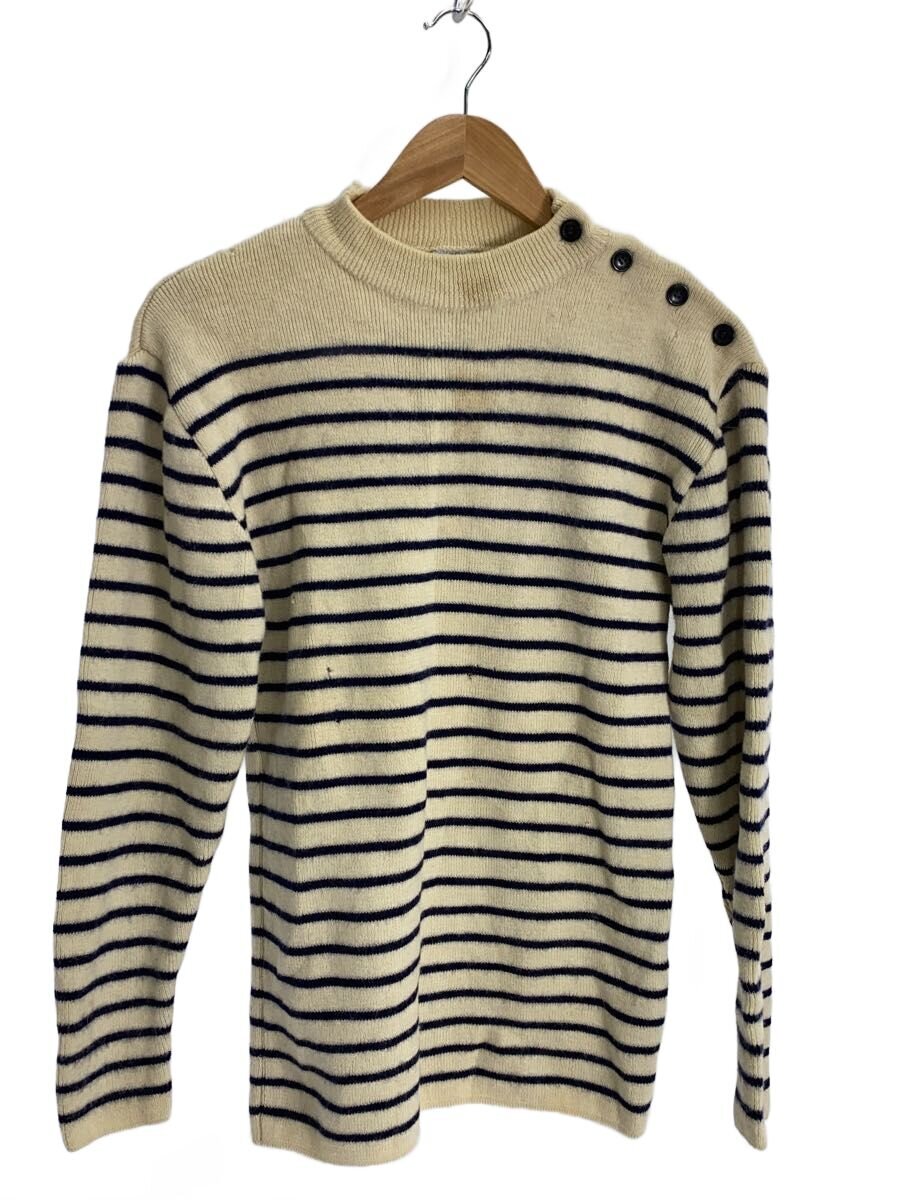 【中古】SAINT JAMES◆編み物・ティーシャツ(朦朦たる)/L/羊毛/CRM/間借り人【メンズウェア】