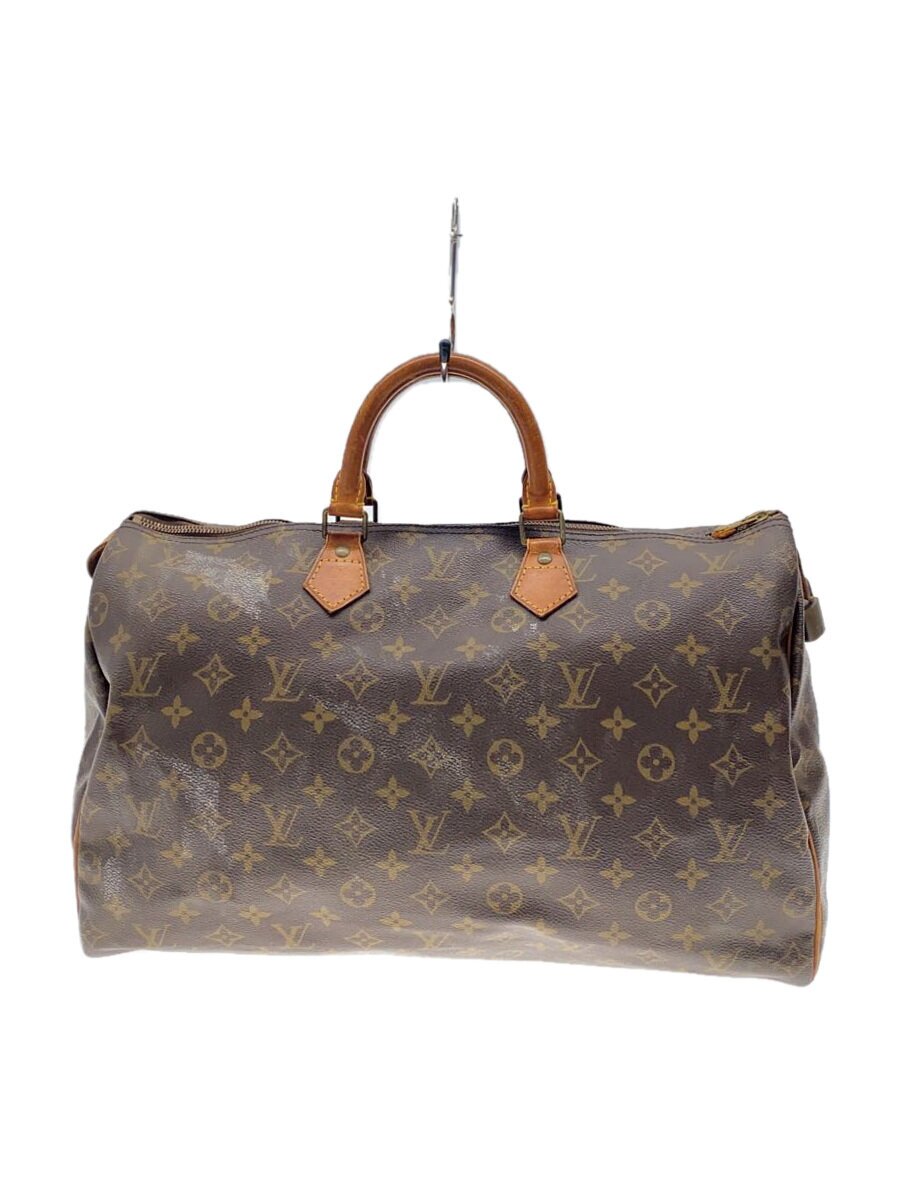 【中古】LOUIS VUITTON◆キーポル45_モノグラム・帆布_BRW/PVC/BRW【御徒面子】