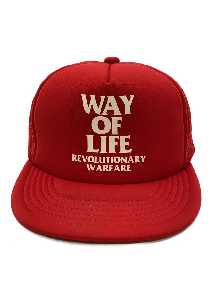 【中古】RATS◆メッシュ旗がしら/FREE/ポリエステル/RED/メンズ/19RA-0509/WAY OF LIFE MESH C//【服飾雑貨他】