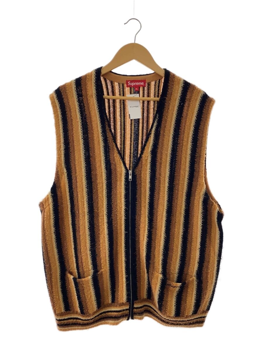 【中古】Supreme◆編み物より良い(薄っぺら)/XL/アクリル樹脂/BRW/縞模様【メンズウェア】